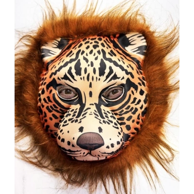 BFS   Kahverengi Saçlı Yeleli Aslan Maskesi Eva Mega Peluş 37 No