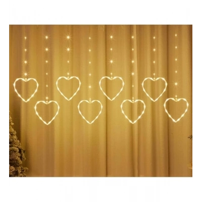 BFS Kalpli Perde Led Işıklar, Sevgililer Günü Romantik Led Aydınlatma