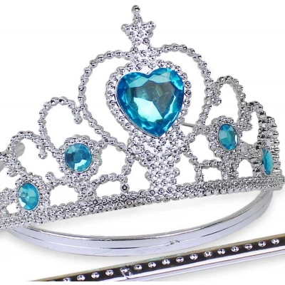 BFS Karlar Ülkesi Mavi Kalpli Taşlı Elsa Tacı