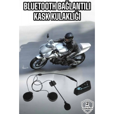 BFS Kask Kulaklığı Motosiklet Intercom Interkom Dinleme Konuşma Özellikli Su Geçirmez