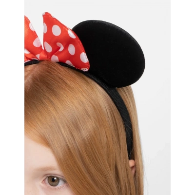 BFS  Kırmızı Fiyonklu Minnie Mouse Taç Fare Tacı Kafa Bandı