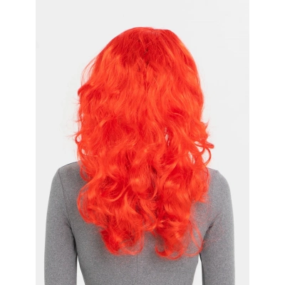 BFS   Kırmızı Renk Uzun Dalgalı Parti Peruğu