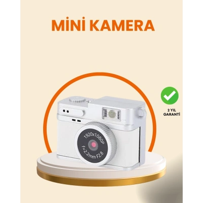 BFS Kompakt Mini Kamera Retro Tasarım 128GB Hafıza 1080P Video