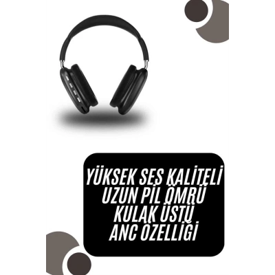 BFS Kulak Üstü Kablosuz Bluetooth Kulaklık Yumuşak Süngerli SD Kart Girişli