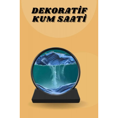 BFS Kum Saati Yuvarlak Şık Kum Tablosu Dekoratif Kum Sulu Kum Saati