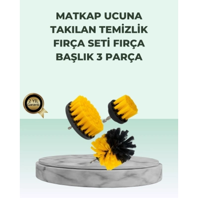 BFS Matkap Uyumlu Temizlik Fırçası Seti 3’lü Çok Amaçlı