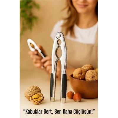 BFS Metal Ceviz Kıracağı – Kauçuk Tutma Yerli | Fındık, Ceviz, Badem İçin Ergonomik Kırıcı