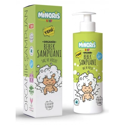 BFS   Minoris Baby Organik Bebek Saç ve Vücut Şampuanı 400ml
