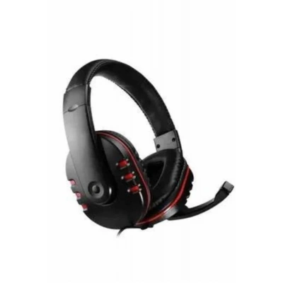 BFS Oyuncu Kulaklığı Kulak Üstü Kablolu Stereo Mikrofonlu Yumuşak Kulak Yastığı