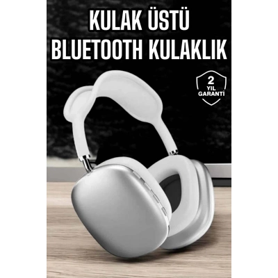 BFS P9 Air Max Kablosuz 5.0 Mikrofonlu Bluetooth Kulaklık Beyaz Yüksek Ses Kaliteli