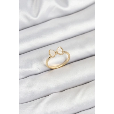 BFS Pirinç Gold Renk Fiyonk Model Kadın Yüzük