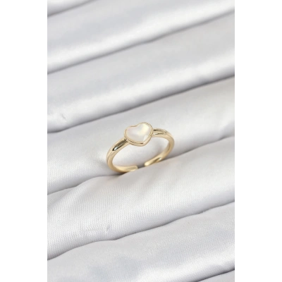 BFS Pirinç Gold Renk Kalpli Kadın Yüzük