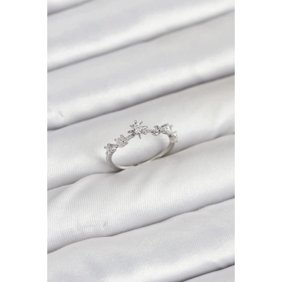 BFS Pirinç Gümüş Renk Manifest Kadın Yüzük