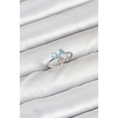 BFS Pirinç Gümüş Renk Yonca Model Kadın Yüzük