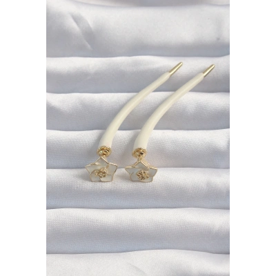 BFS Pirinç Krem Renk Botega Küpe