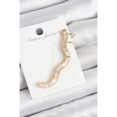 BFS Pirinç Su Yolu Model Gold Renk Sağ Kıkırdak Küpe