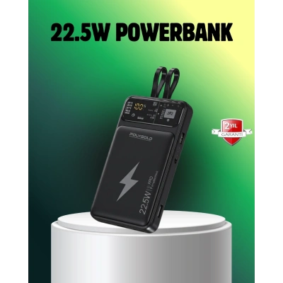BFS Powerbank Dahili Ekranlı 10000 mAh Çift Kablolu