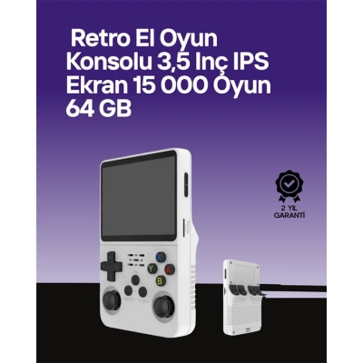 BFS R36S 64 GB Retro Oyun Konsolu – Çoklu Emülatör Desteği, Linux Tabanlı Açık Sistem