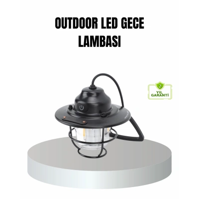 BFS Retro Kamp Lambası Su Geçirmez Taşınabilir Gece Işığı Uzun Pil Ömürlü