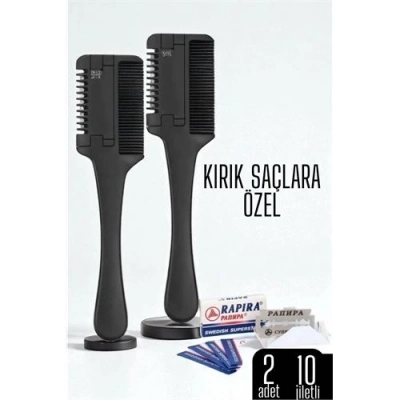 BFS  Saç İnceltme ve Şekillendirme Tarağı Çift Fonksiyonlu Saç Kırığı İçin Saç İncelten Jiletli Tarak