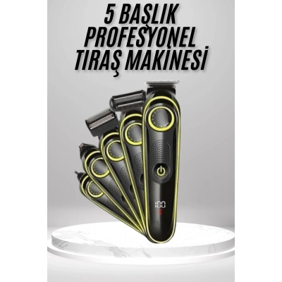 BFS Saç Sakal Vücut Tıraş Makinesi 5in1 Kablosuz Burun Kulak Tıraş Makinesi