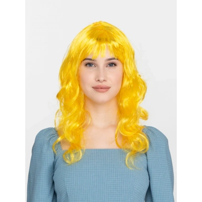 BFS     Sarı Renk Uzun Dalgalı Parti Peruğu