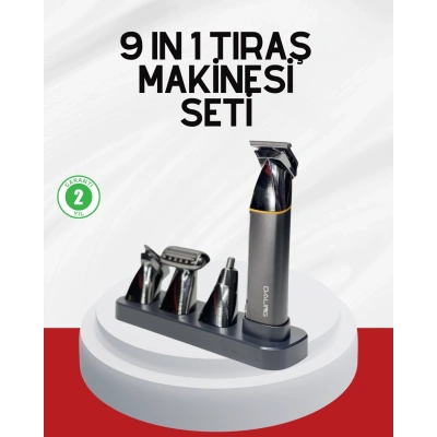 BFS Şarjlı 9’u 1 Arada Çok Amaçlı Erkek Bakım Seti Yıkanabilir Başlıklar