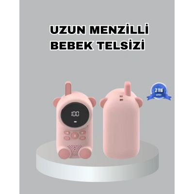 BFS Şarjlı Bebek Telsizi Uzun Mesafe 22 Kanal LCD Ekran VOX Modu 400 mAh