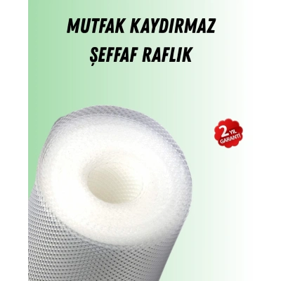 BFS Şeffaf mutfak raflığı ve çekmece kaplaması kaydırmaz pvc