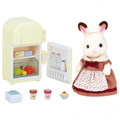 BFS  Sylvanian Families Çikolata Kulaklı Tavşan Anne ve Buzdolabı Seti 5014