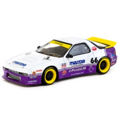 BFS   Tarmac Works 1/64 Pandem Mazda RX-7 FC3S White / purple - HOBBY64