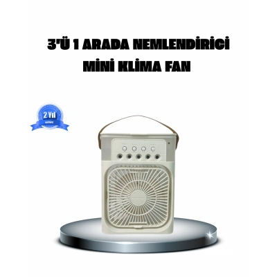 BFS Taşınabilir Mini Klima Fan 3’ü 1 Arada Soğutucu, Nemlendirici ve Gece Lambası