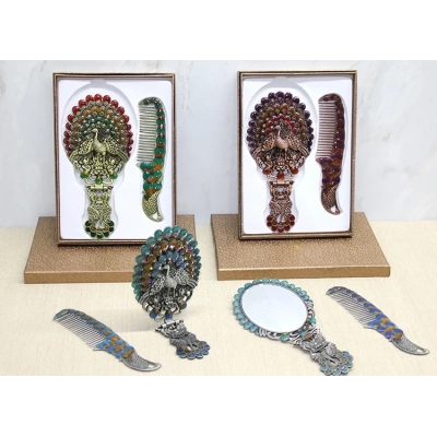 BFS Tavuskuşu Katlanabilir Ayna Ve Tarak Seti Büyük Boy Alk4913