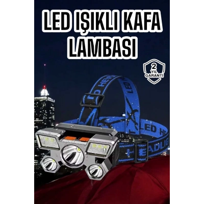 BFS Ultra Güçlü Led Işık Şarjlı Kafa Lambası Balıkçı Lambası Kafa Feneri