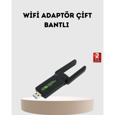 BFS Ultratekno Dual Band WiFi Adaptör – 1200 Mbps, USB 3.0, Çift Antenli, Geniş Kapsama Alanı ve Yüksek Hız
