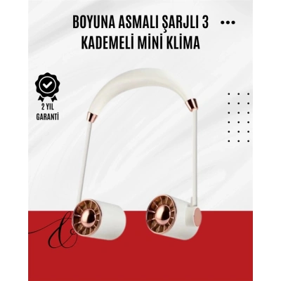 BFS USB Şarjlı Katlanabilir Boyun Fanı | 3 Kademeli, Sessiz ve Taşınabilir Tasarım