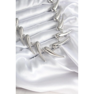 BFS VIP Seri Özel Model Gümüş Renk Kadın Kolye