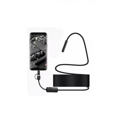 BFS Vtn-02 Endoskop Yılan Video Kamera Led’li 2 Metre 7 Mm Sert Kablo Su Geçirmez