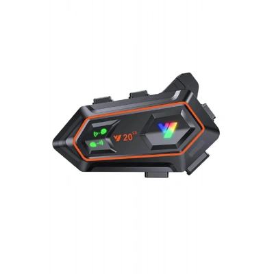 BFS Y20 2x 1000m Telsiz Mesafeli 2 Kişi Bağlantılı Bluetooth Kask Kulaklık Fenerli İntercom