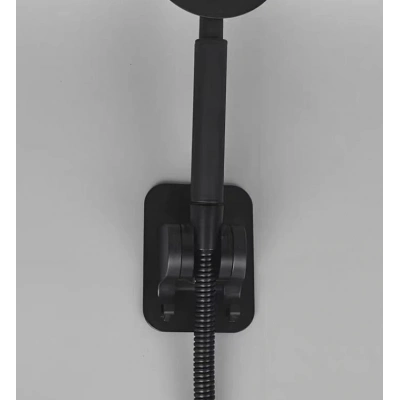 BFS Yapışkanlı Duş Başlığı Tutucu Ayarlı Askılı Siyah