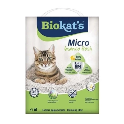 ÇOK SATAN Biokats Micro Fresh Bahar Kokulu Topaklanan Doğal Kedi Kumu 6 Lt