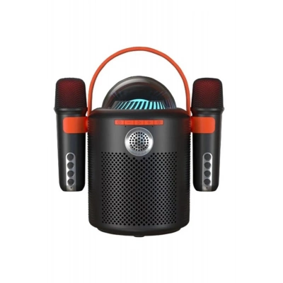 ÇOK SATAN Bluetooth Aile Parti Seti Kablosuz Çift Mikrofon 6 Ses Degıstırme Siyah