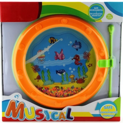 ÇOK SATAN Boncuklu Turuncu Mini Davul  Ws204