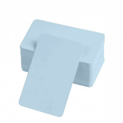 ÇOK SATAN Boş Kelime Kartları 5x8 cm - 50 Adet Oval Kenarlı | Tabu & Not Kartları - Mavi