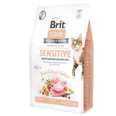 ÇOK SATAN Brit Care Hipoalerjenik Sensitive Hindi ve Somonlu Tahılsız Hassas Kedi Maması 7 Kg