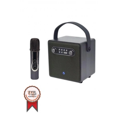 ÇOK SATAN Bts-1688 Yeşil Mikrofonlu Karaoke Bluetooth Hoparlör