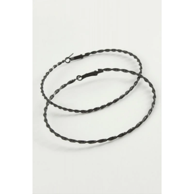 ÇOK SATAN Burgulu Metal Halka Küpe 8-9-10 cm