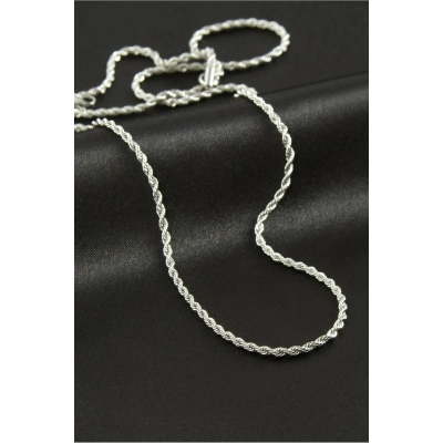 ÇOK SATAN Burgulu Zincir Çelik Kolye 60 cm