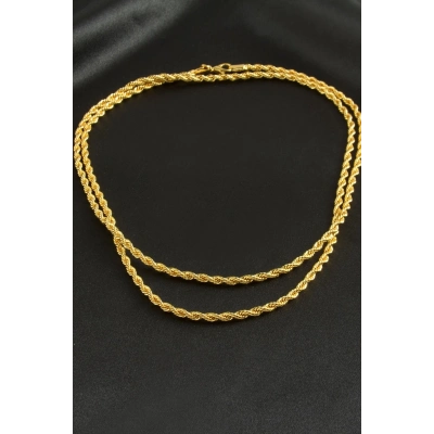 ÇOK SATAN Burgulu Zincir Kolye 80 cm