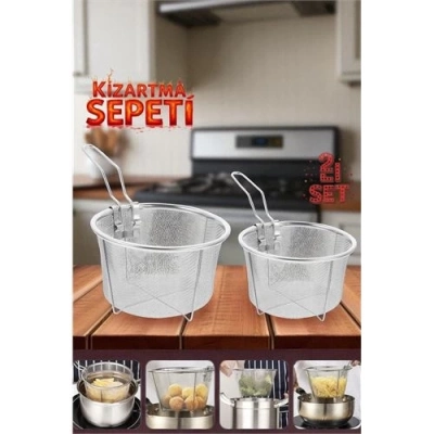 ÇOK SATAN BX 2 Boy Kızartma Süzgeci Patates Kızartma Filtresi 304 Paslanmaz Çelik